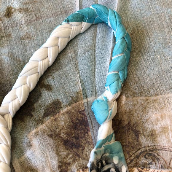 Sophie & Mia Feather Print High- Low Dress with Braided Racerback Straps - Picture 11 of 14